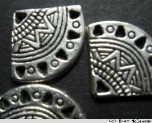 OudZilver ring plat 6mm - 100stuks