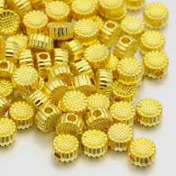 10 stuks - goudkleurig rondje 5mm - #215339