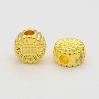 10 stuks - goudkleurig rondje 5mm - #215339