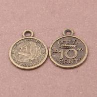 10 stuks - Muntje bronskleurig 15mm - #215336