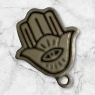 10st - metalen bedel hand 19x24mm - #467592