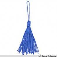 10x Kwastje blauw 75mm - #7924