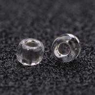 12/0 Rocailles, zilver bekleed Round Hole, Ronde, witte, 2mm, Hole: 1 mm; 100gram - #217421