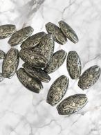 20st - Metallook ovaal facet- per stuk - 20x15mm - #492909