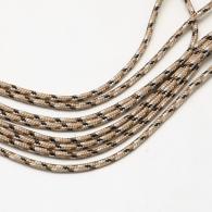 2mm Paracord Camel/wit/zwartl bruin - per 5 meter - #152754