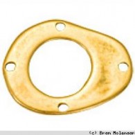 3 stuks - Planet Earth Bronskleurig Ring ovaal 42mm - #6770