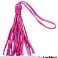 3 x Kwastje leer fuchsia - #7934