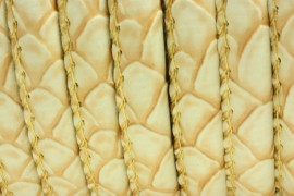 50cm - Snake Beige rond Leerkoord 7,5mm - #22278