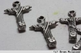 5st- Metaal - bedel kruis - #12805