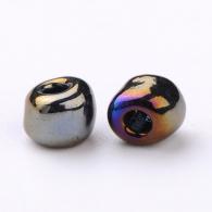 6/0 Rocailles, Iris Ronde, Kleurrijk, 4mm, Hole: 1 mm; ongeveer 450pcs / 50 gramm - #217345