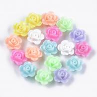 Acryl kralen bloem/roze kralen- 25 stuks - 12mm - #189992