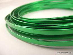 Aluminiumdraad donkergroen plat 6mm / Per 3 meter - #70267