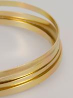 Aluminiumdraad goudkleur plat 6mm / Per 3 meter - #70269