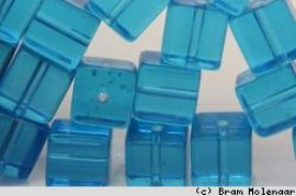 BB blokje Donkerblauw 6mm - streng 40stuks - #21737
