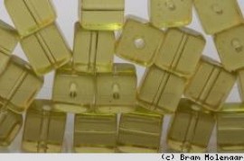 BB blokje geel 6mm - 40stuks - strengejte - #21734