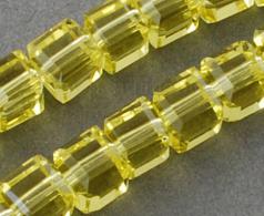 BB Blokje geel 8mm per streng 30stuks - #492273