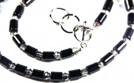 Bicone black daimond 8mm- per streng - 43stuks - #14416
