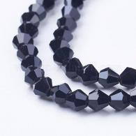 Bicones zwart AB per streng 8mm - 37-39stuks - #492264
