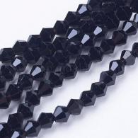Bicones zwart per streng 8mm - 37-39stuks - #492263