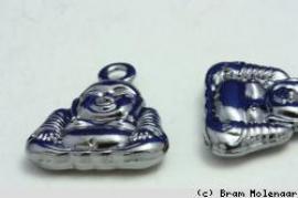 Buddha Zilverkleur 17x15mm - #427709