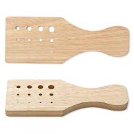 Draw plate, rubberwood, 6 x 2-1/4 x 1/3-inch paddle with 12 graduated holes, 1-8mm - #21565