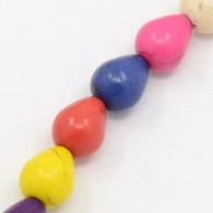 Drop Turquoise keramiek kraal - per streng - #12373