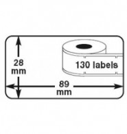 Dymo 11352 Compatible Labels 54mm x 25mm - 500 labels, permanent - #76139