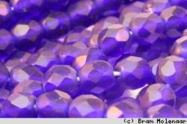 Facet 6mm dk. Blauw Mat per streng van 25 stuks - #13496