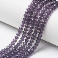 Facetkralen rondell Amethyst 4*6mm - Per streng (85-90stuks) - #10588
