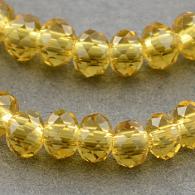 Facetkralen rondell goudgeel 6*8mm - streng - 70st - #492257