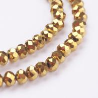 Facetkralen rondell goudkleur  6*8mm -10st - #492251
