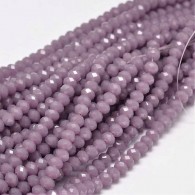 Facetkralen rondell oudRose 4x6mm - per streng - #10607