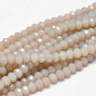 Facetkralen rondell oudrose 4x6mm - per streng - #10605