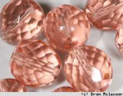 Facetkralen Zalm Roze 12mm - 25stuks - #5813
