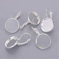 FIMO Oorbellen Cabochon Basis 12mm - 10 stuks voor Polymeerklei - #13098