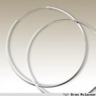 FIMO Zilverkleurige Creolen Oorbellen 80mm - Polymeerklei Accessoire - #15430