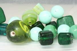 Glaskralen groen - 25 stuks - #70752