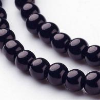 Glasparels zwart 10mm - per 63 stuks streng - #189956