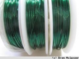 Groene wire &amp; wire draad 0,6mm - 9 meter - #348