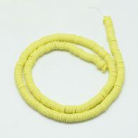 Klei kralen geel string 6x1mm - 380-400stuks - #189977