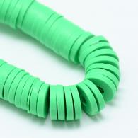 Klei kralen groen string 6x1mm - 380-400stuks - #189978