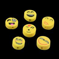 Klei kralen smiley - 20 stuks - 9-10mm - #189982
