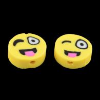 Klei kralen smiley - 20 stuks - 9-10mm - #189982