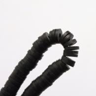 Klei kralen zwarte string 5x1mm - 380-400stuks - #189975