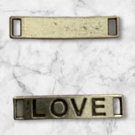 Metalen kralen verdeler love - 2 stuks - #487403