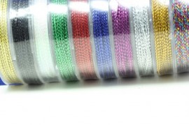 Metallic cord Dk. groen - 10 meter - #20693