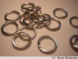 OudZilver ring 8mm per 50st - #21