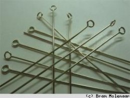 OudZilveren Kettelstift 130mm - 10 stuks - #4320