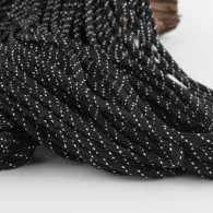 Paracord zwart/wit - 4mm - per 5 meter - #75610