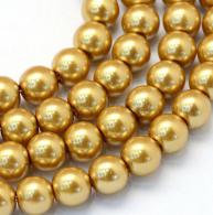 Parel glas goud 10mm - 100 stuks (81690000) - #10812